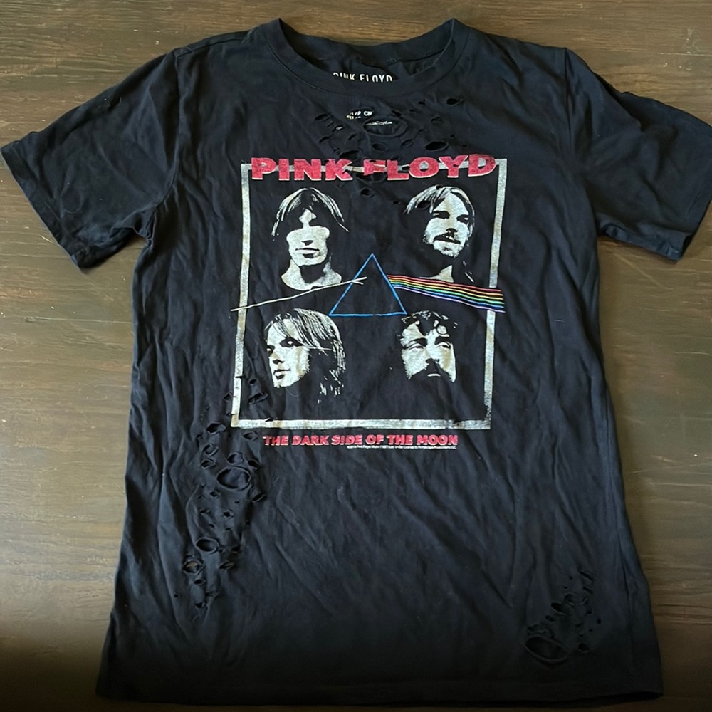 Pink Floyd dark side of the moon ripped band shirt T-shirt
